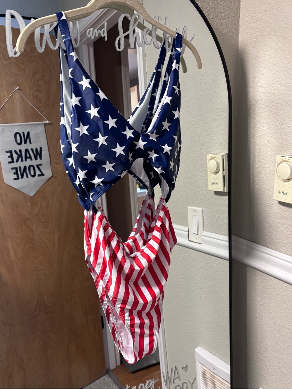 Patriotic Stars & Stripes One-Piece Swimsuit